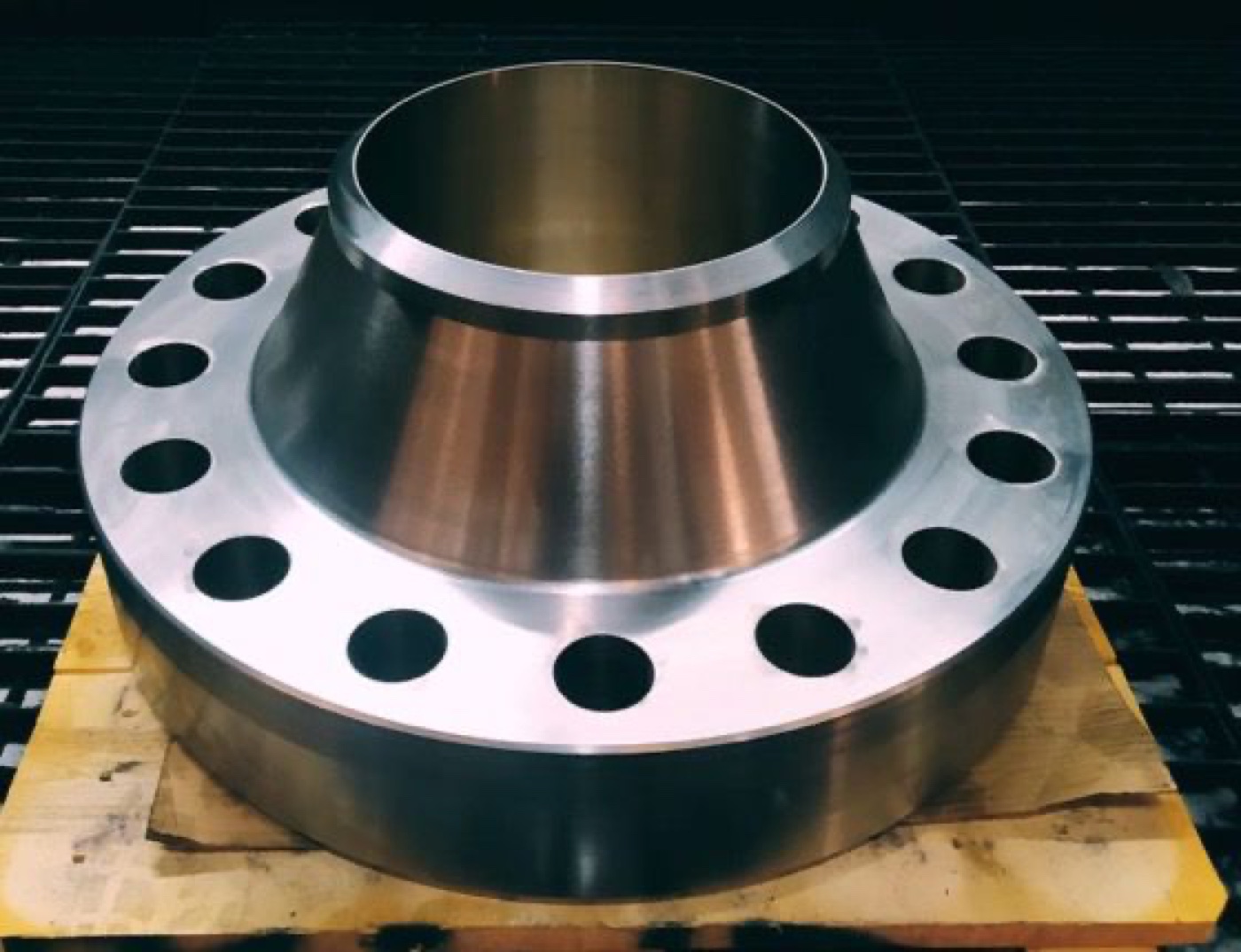 ASTM A182 F316H heavy stainless steel flange machined and marked — Tesco Steel & Engineering India