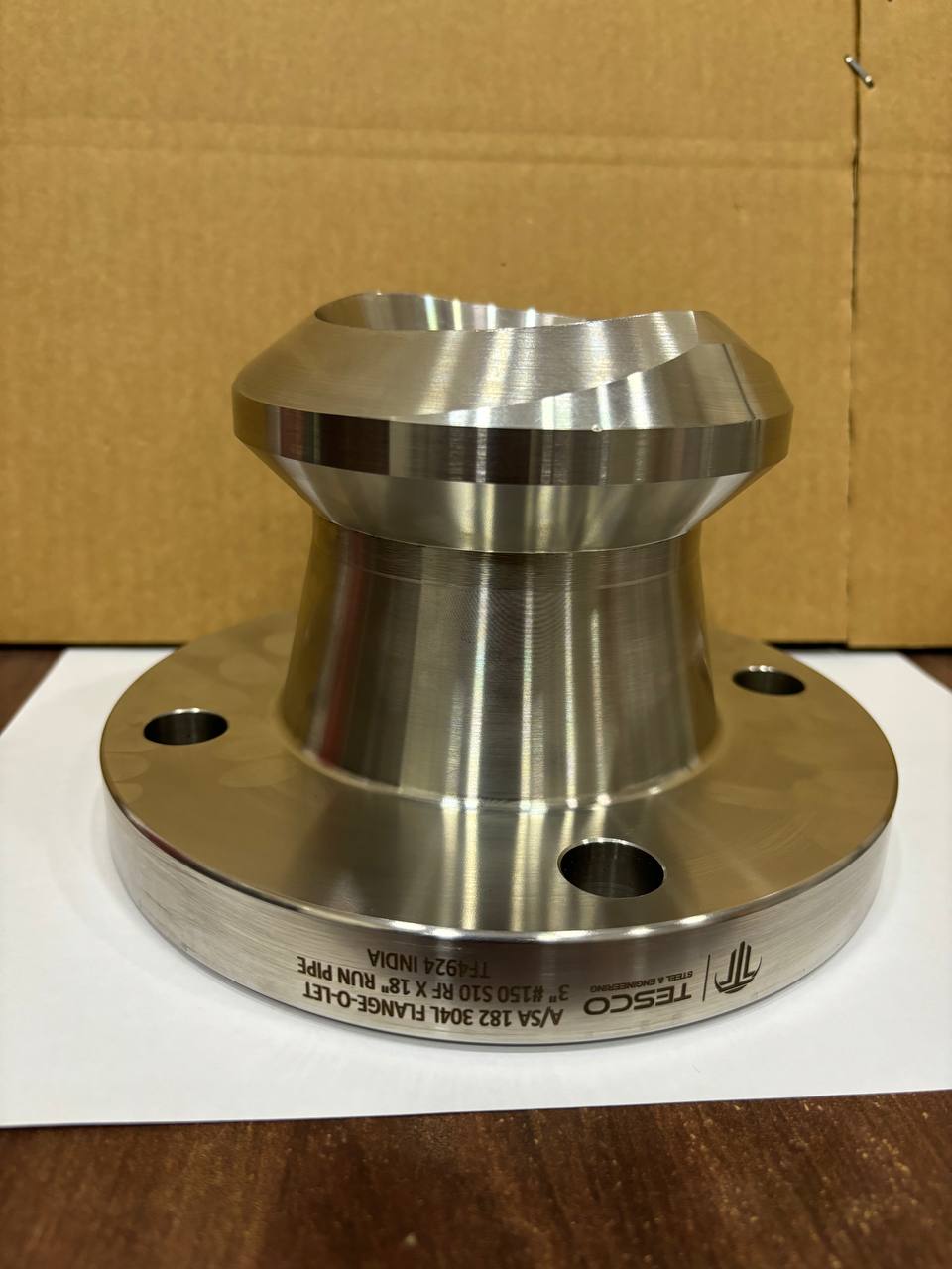 Monel 400 Flange-O-Let 3 inch Class 150 socket weld on run pipe — ASTM B564 UNS N04400, manufactured and exported by Tesco Steel & Engineering India