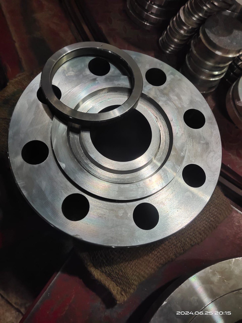 Large diameter Monel 400 weld neck RTJ ring-type-joint flange with ring gasket — ASTM B564 UNS N04400, heavy wall, Tesco Steel & Engineering India