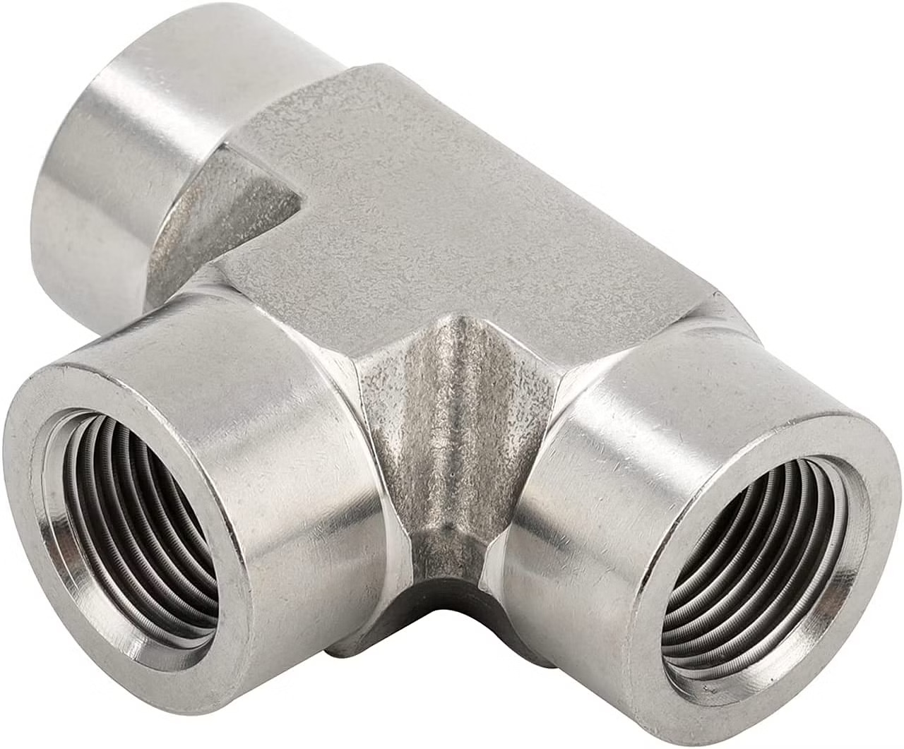 thumbnail image 2 of 5 Pack 3/8" NPT Female Brass Pipe Tee Fittings – Fuel, Air, Water, Oil, Gas 2 of 6