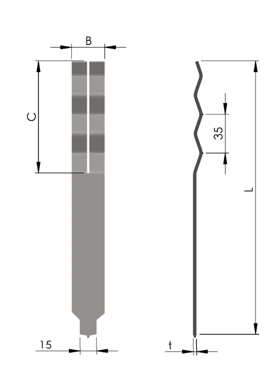 H type corrugated refractory anchor
