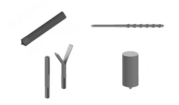 Stud anchors / weld pins for refractory lining