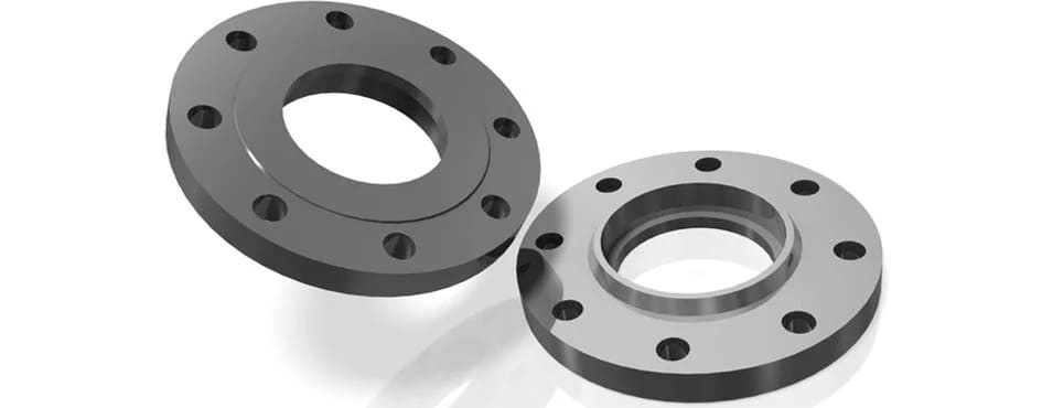 Socket weld raised face flange showing serrated gasket face at our works