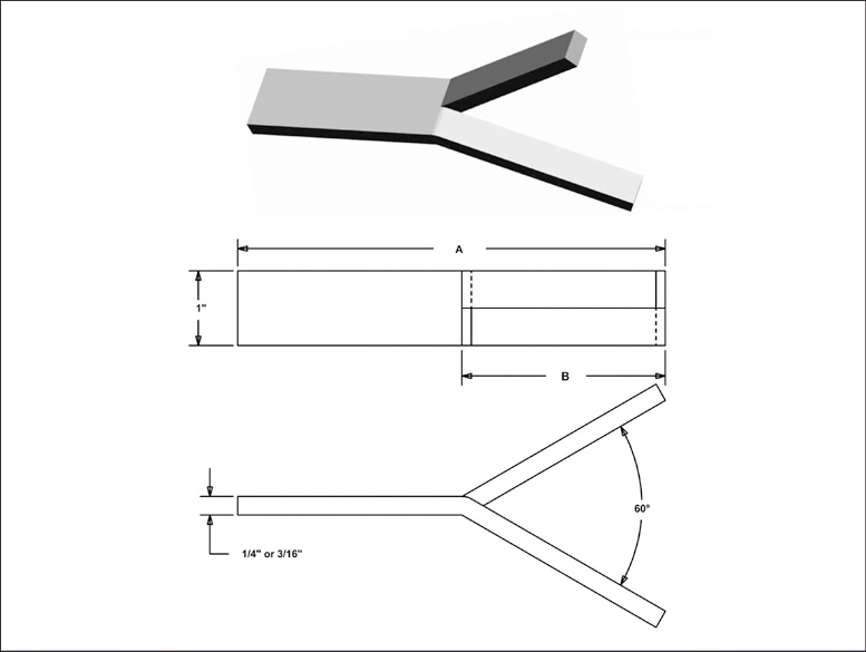 Y type refractory anchor in stainless steel